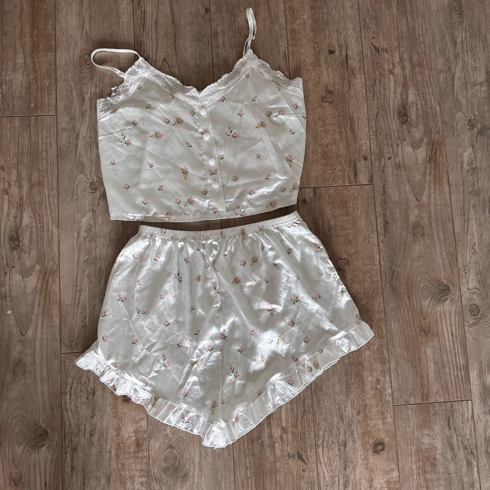 Floral Satin Sleepwear Set